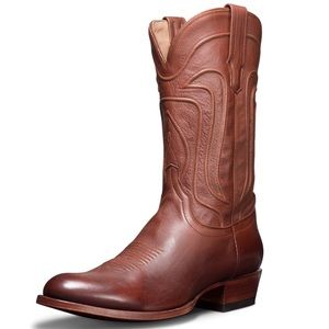 Tecovas Tan Bourbon Cartwright Leather Pull On Western Cowboy Boots Size 9 EE